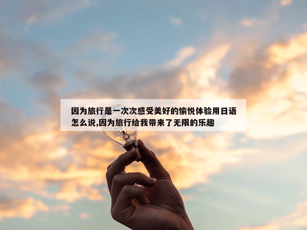 因为旅行是一次次感受美好的愉悦体验用日语怎么说,因为旅行给我带来了无限的乐趣